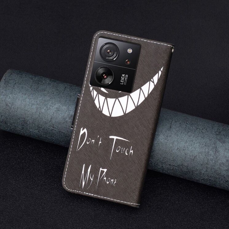 Чехол-книжка Deexe Color Wallet для Xiaomi 13T / 13T Pro - Don't Touch My Phone: фото 6 из 8
