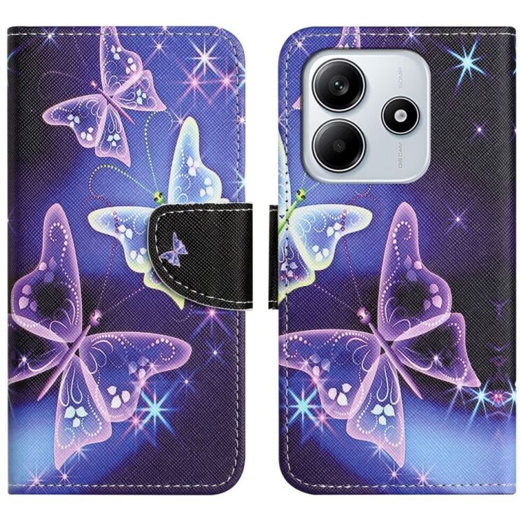 Чохол-книжка Deexe Color Wallet для Xiaomi Redmi Note 14 4G - Sparkling Butterfly: фото 1 з 5