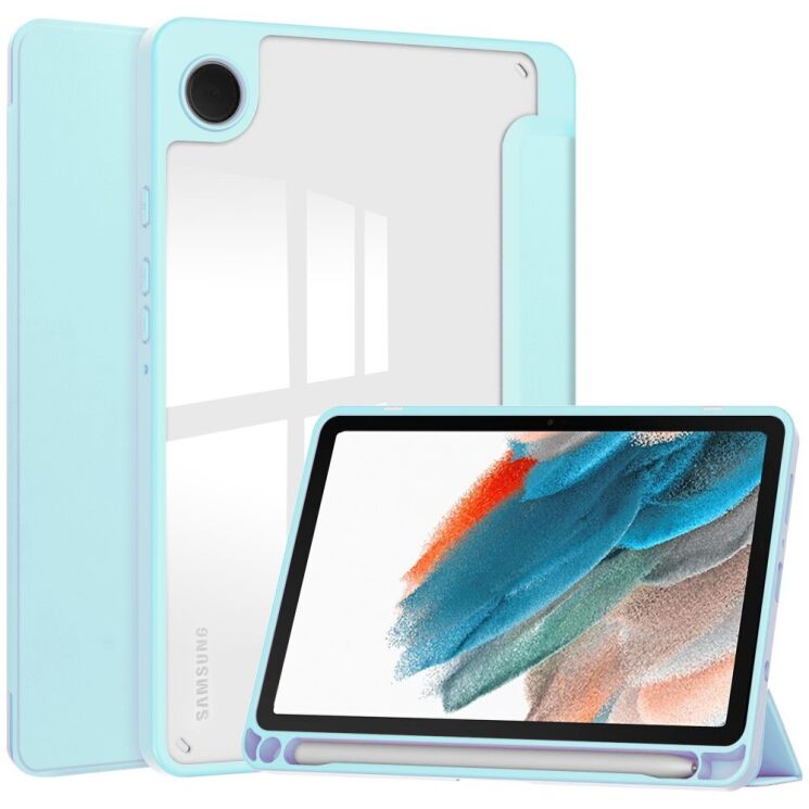 Чохол-книжка Deexe Crystal Back для Samsung Galaxy Tab A9 (X110/115) - Baby Blue: фото 1 з 8