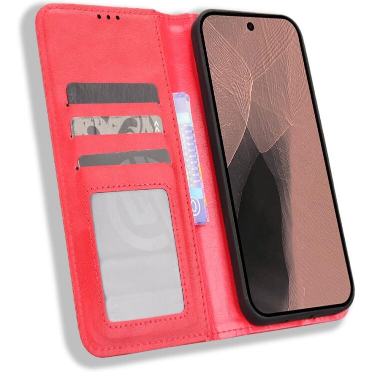 Чохол-книжка Deexe Retro Style для Google Pixel 11 Pro XL - Red: фото 5 з 19