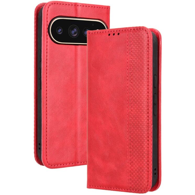 Чохол-книжка Deexe Retro Style для Google Pixel 11 Pro XL - Red: фото 8 з 19