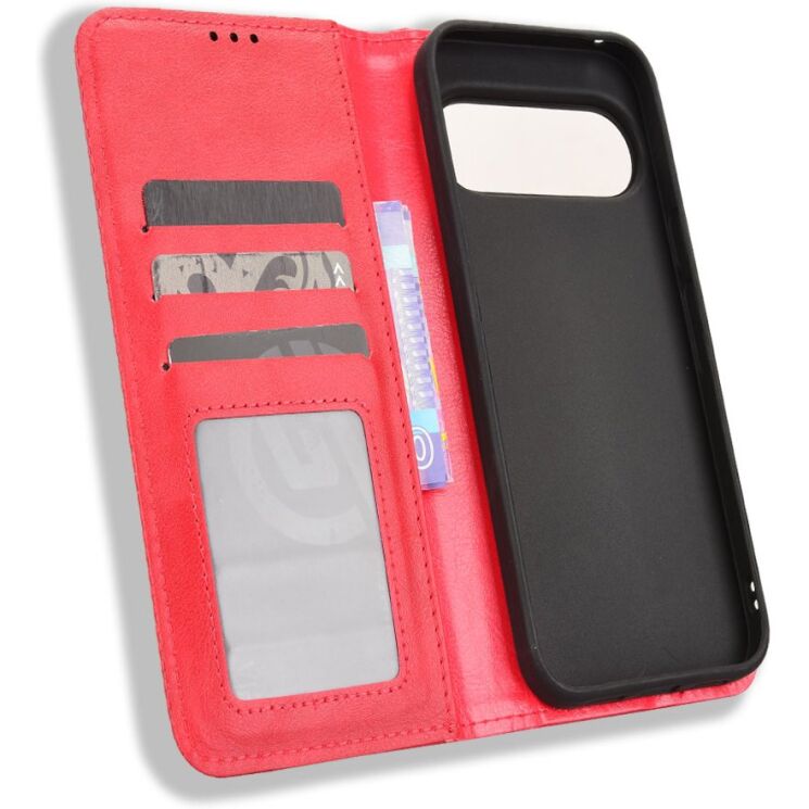 Чохол-книжка Deexe Retro Style для Google Pixel 11 Pro XL - Red: фото 4 з 19