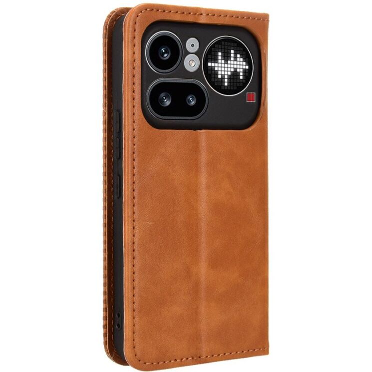 Чехол-книжка Deexe Retro Style для Nothing Phone (4a) Pro - Brown: фото 8 из 19
