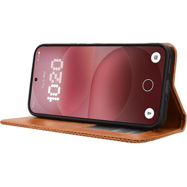 Чехол-книжка Deexe Retro Style для Nothing Phone (4a) Pro - Brown: фото 7 из 19