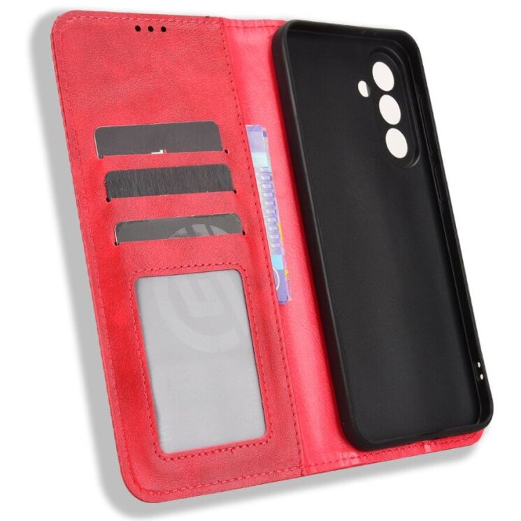 Чехол-книжка Deexe Retro Style для Samsung Galaxy A57 (A576) - Red: фото 3 из 19