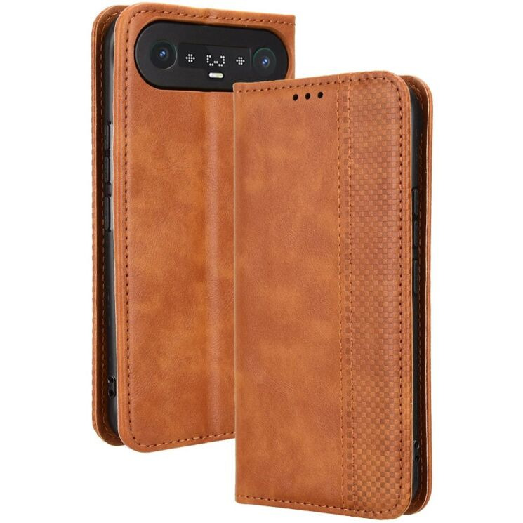 Чехол-книжка Deexe Retro Style для TECNO Camon Slim - Brown (433002Z) Чехол-книжка Deexe Retro Style для TECNO Camon Slim - Brown: фото 7 из 17