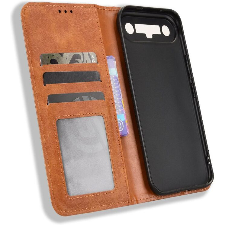 Чехол-книжка Deexe Retro Style для TECNO Camon Slim - Brown (433002Z) Чехол-книжка Deexe Retro Style для TECNO Camon Slim - Brown: фото 3 из 17