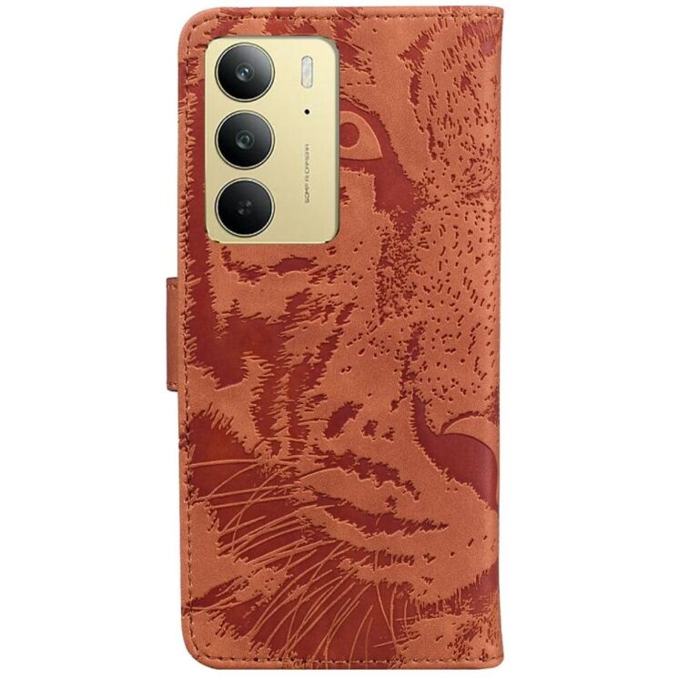 Чохол-книжка Deexe Tiger для Realme C75 - Brown: фото 6 з 7