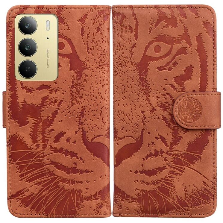 Чохол-книжка Deexe Tiger для Realme C75 - Brown: фото 1 з 7