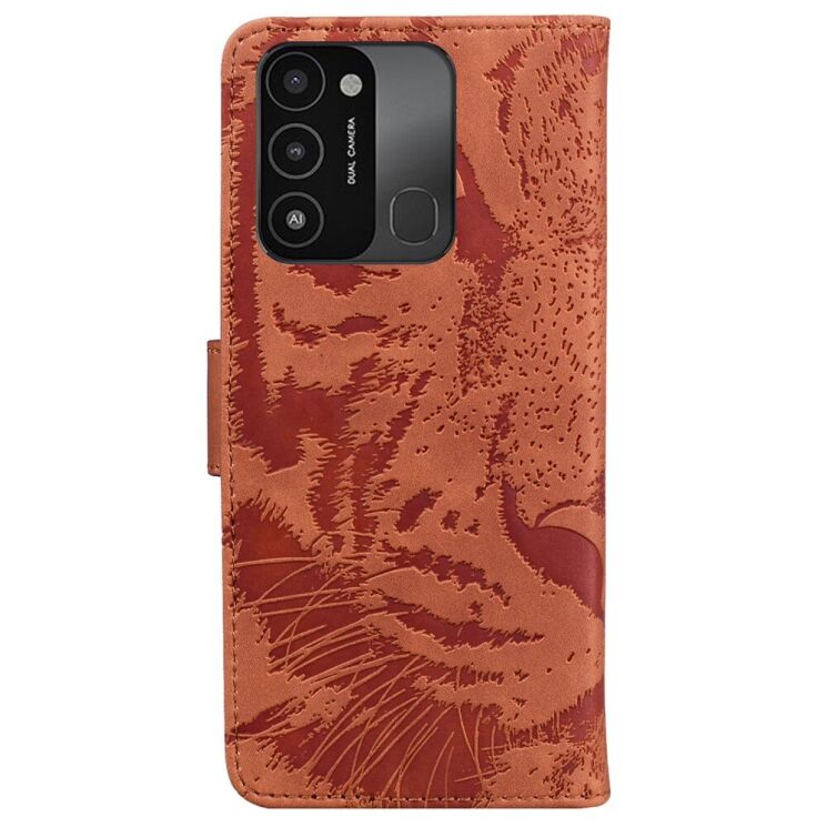 Чохол-книжка Deexe Tiger для Tecno Spark Go 2022 (KG5m) - Brown: фото 3 з 6