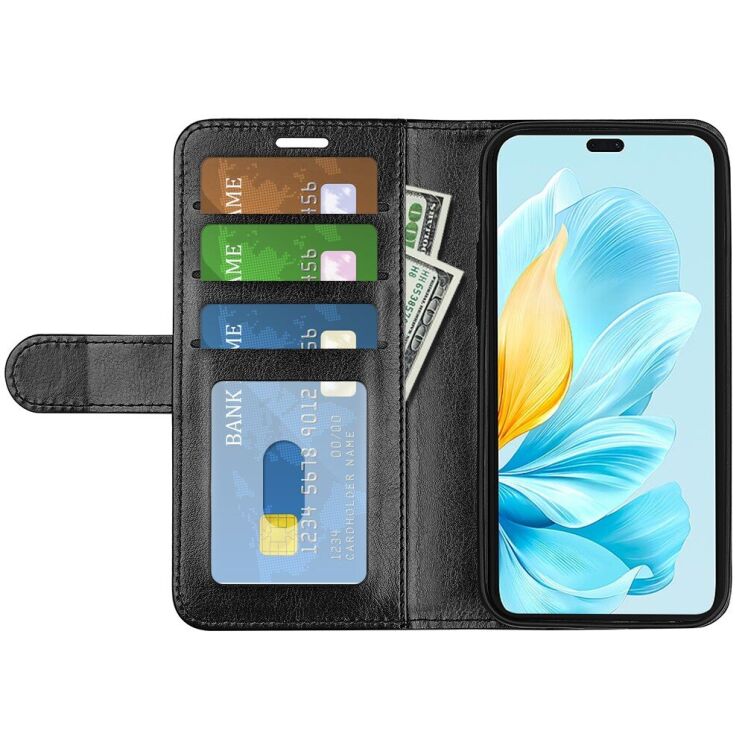 Чехол-книжка Deexe Wallet Style для Honor 200 Lite - Black: фото 2 из 7
