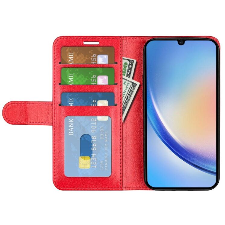 Чехол-книжка Deexe Wallet Style для Samsung Galaxy A24 - Red: фото 2 из 6