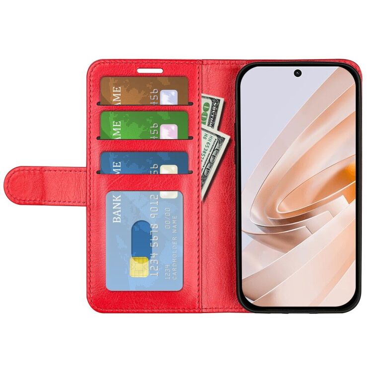 Чехол-книжка Deexe Wallet Style для Xiaomi Redmi 13 - Red: фото 2 из 6
