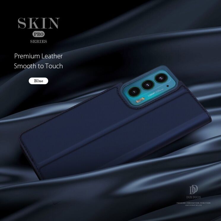 Чехол-книжка DUX DUCIS Skin Pro для Motorola Edge 20 - Blue: фото 6 из 15