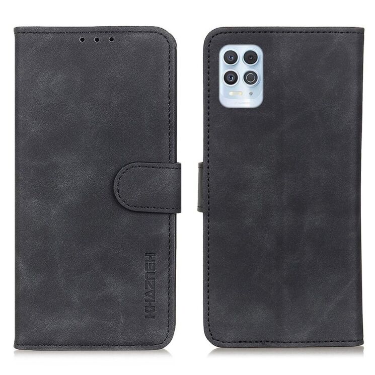 Чехол-книжка KHAZNEH Retro Wallet для Motorola Moto G100 - Black: фото 1 из 8