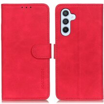 Чехол-книжка KHAZNEH Retro Wallet для Samsung Galaxy S24 FE (S721) - Red: фото 1 из 9