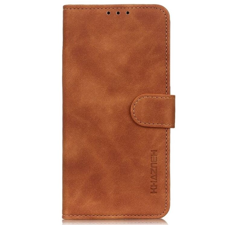 Чехол-книжка KHAZNEH Retro Wallet для Xiaomi Redmi Note 12 - Brown: фото 5 из 9