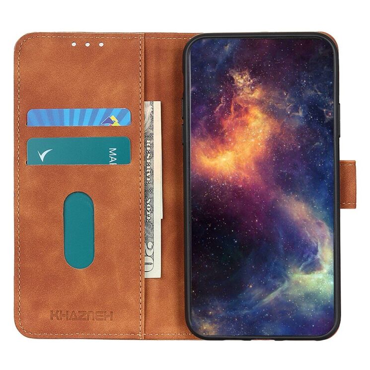 Чехол-книжка KHAZNEH Retro Wallet для Xiaomi Redmi Note 12 - Brown: фото 3 из 9