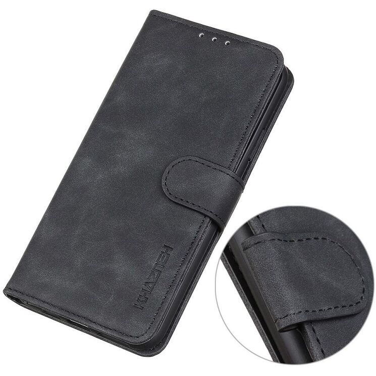 Чехол-книжка KHAZNEH Retro Wallet для Xiaomi Redmi Note 14 4G - Black: фото 6 из 8