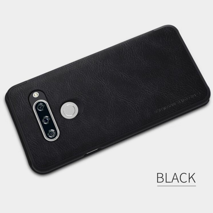 Чехол-книжка NILLKIN Qin Series для LG V40 ThinQ - Black: фото 5 из 17