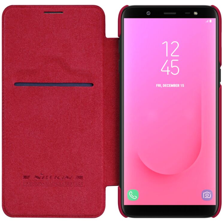 Чехол-книжка NILLKIN Qin Series для Samsung Galaxy J8 2018 (J810) - Red: фото 3 из 3