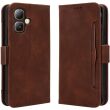 Чехол-книжка с карманами Deexe Wallet Stand для Infinix Smart 20 - Brown (411201Z)