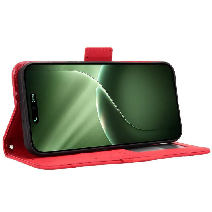 Чехол-книжка с карманами Deexe Wallet Stand для TECNO Camon 50 - Red: фото 6 из 15