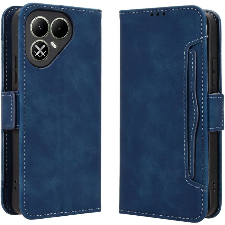 Чехол-книжка с карманами Deexe Wallet Stand для TECNO Pova 8 - Blue (432304L) Чехол-книжка с карманами Deexe Wallet Stand для TECNO Pova 8 - Blue: фото 1 из 16