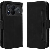 Чехол-книжка с карманами Deexe Wallet Stand для Xiaomi Poco F9 Ultra - Black: фото 1 из 17