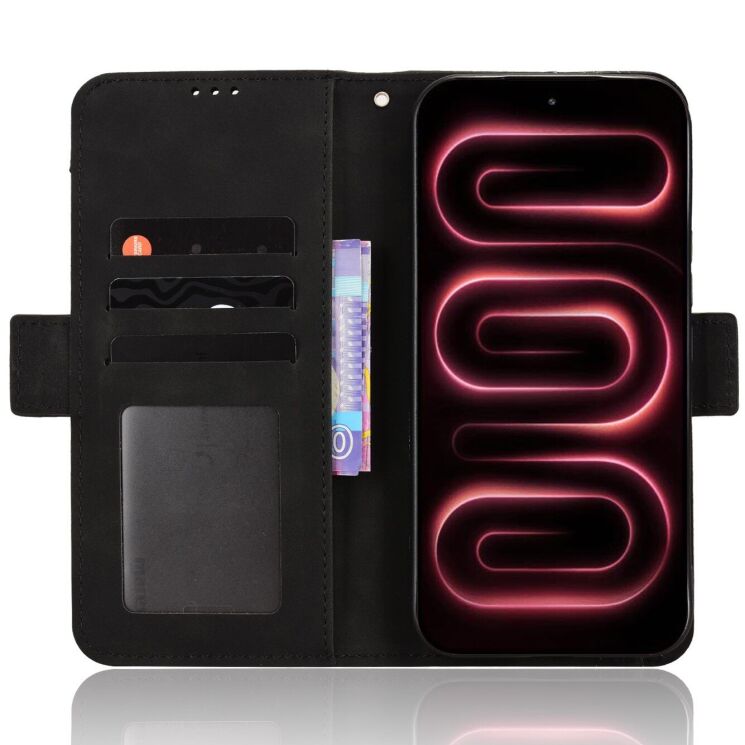 Чехол-книжка с карманами Deexe Wallet Stand для Xiaomi Poco F9 Ultra - Black: фото 5 из 17