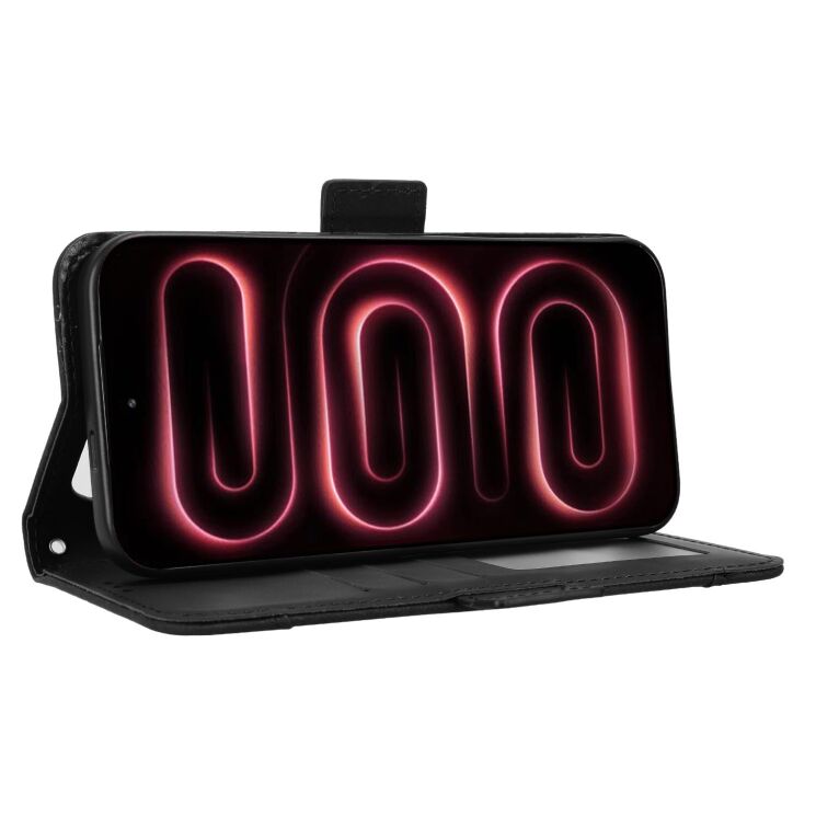 Чехол-книжка с карманами Deexe Wallet Stand для Xiaomi Poco F9 Ultra - Black: фото 6 из 17