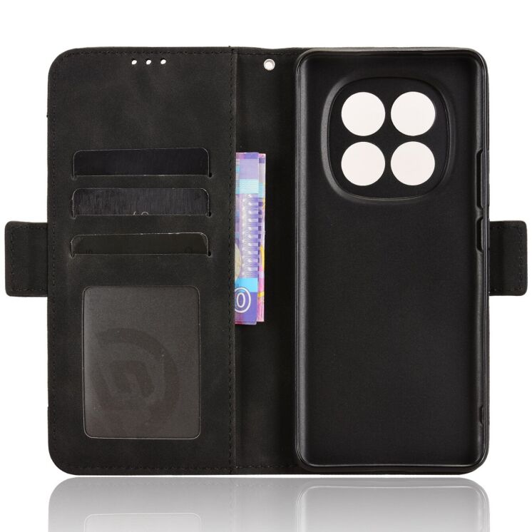 Чехол-книжка с карманами Deexe Wallet Stand для Xiaomi Redmi Note 15 (4G/5G) / Poco M8 5G - Black: фото 4 из 17