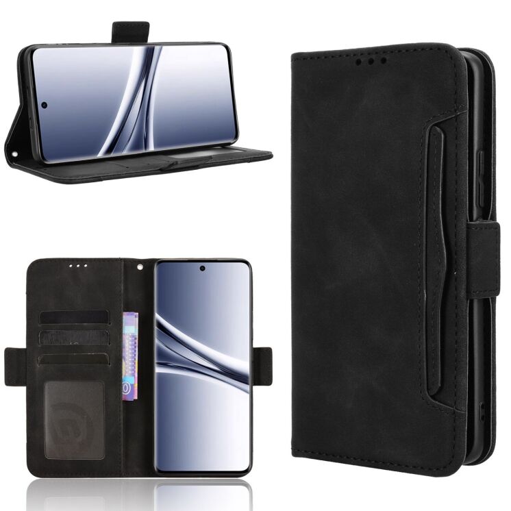 Чехол-книжка с карманами Deexe Wallet Stand для Xiaomi Redmi Note 15 (4G/5G) / Poco M8 5G - Black: фото 8 из 17