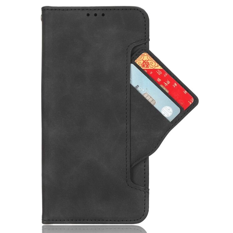 Чехол-книжка с карманами Deexe Wallet Stand для Xiaomi Redmi Note 15 (4G/5G) / Poco M8 5G - Black: фото 10 из 17