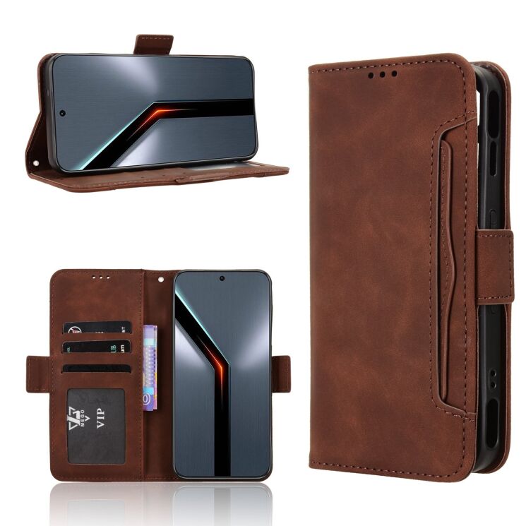 Чехол-книжка с карманами Deexe Wallet Stand для ZTE Nubia Neo 5 GT - Brown (432002Z) Чехол-книжка с карманами Deexe Wallet Stand для ZTE Nubia Neo 5 GT - Brown: фото 8 из 16