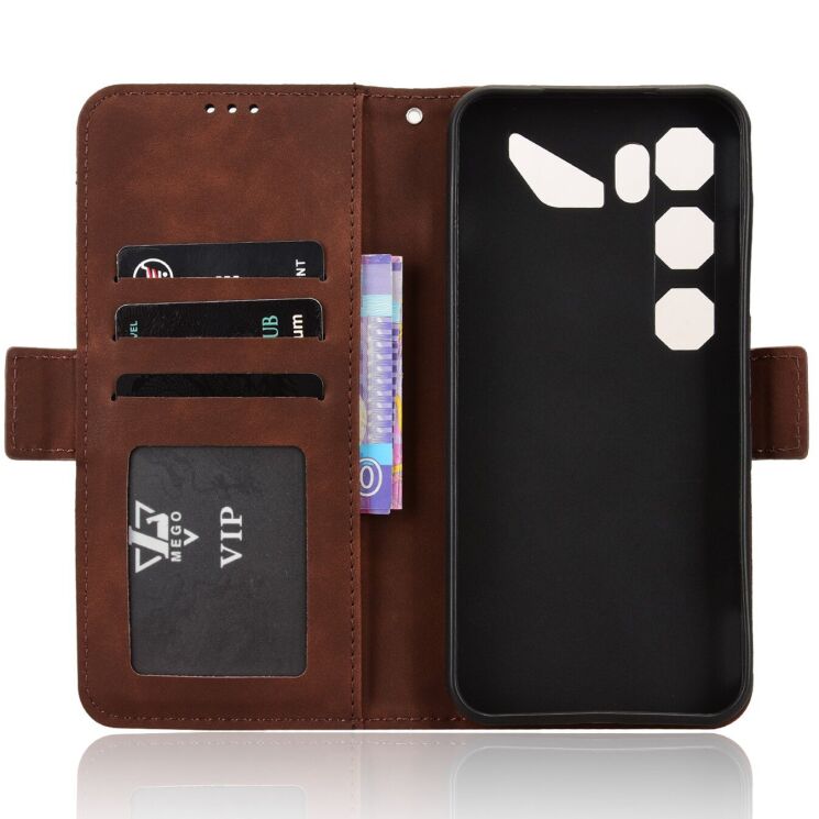 Чехол-книжка с карманами Deexe Wallet Stand для ZTE Nubia Neo 5 GT - Brown (432002Z) Чехол-книжка с карманами Deexe Wallet Stand для ZTE Nubia Neo 5 GT - Brown: фото 4 из 16