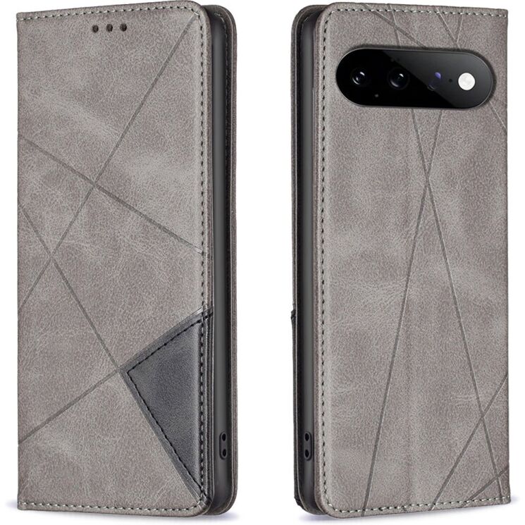 Чехол-книжка с карманами UniCase Geometric Pattern для Google Pixel 11 Pro XL - Grey: фото 1 из 12