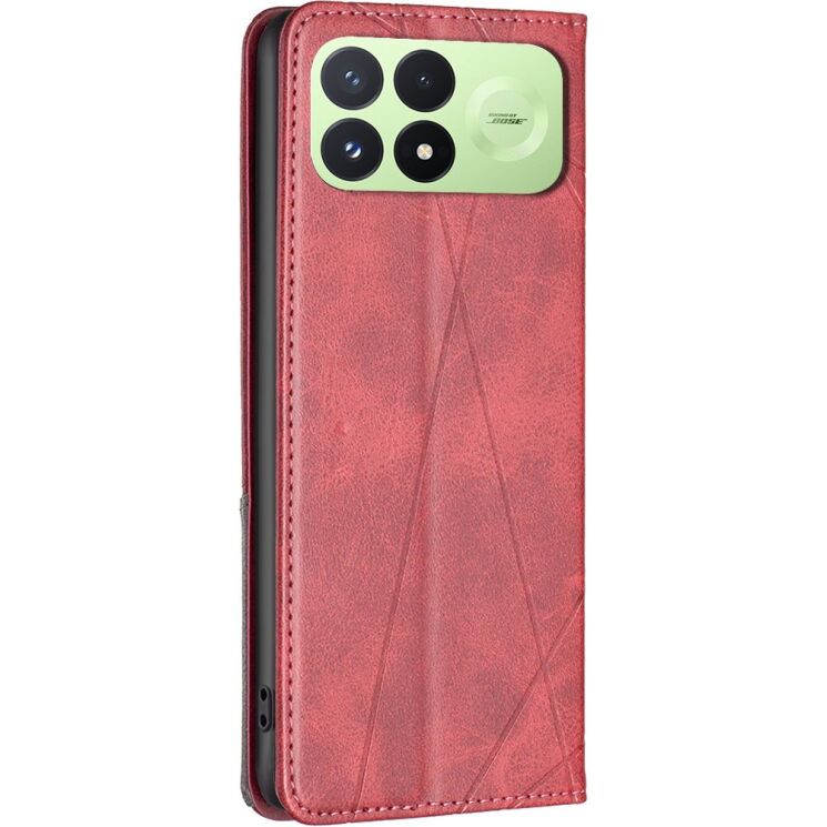 Чехол-книжка с карманами UniCase Geometric Pattern для Xiaomi Poco F8 Pro - Red: фото 3 из 9