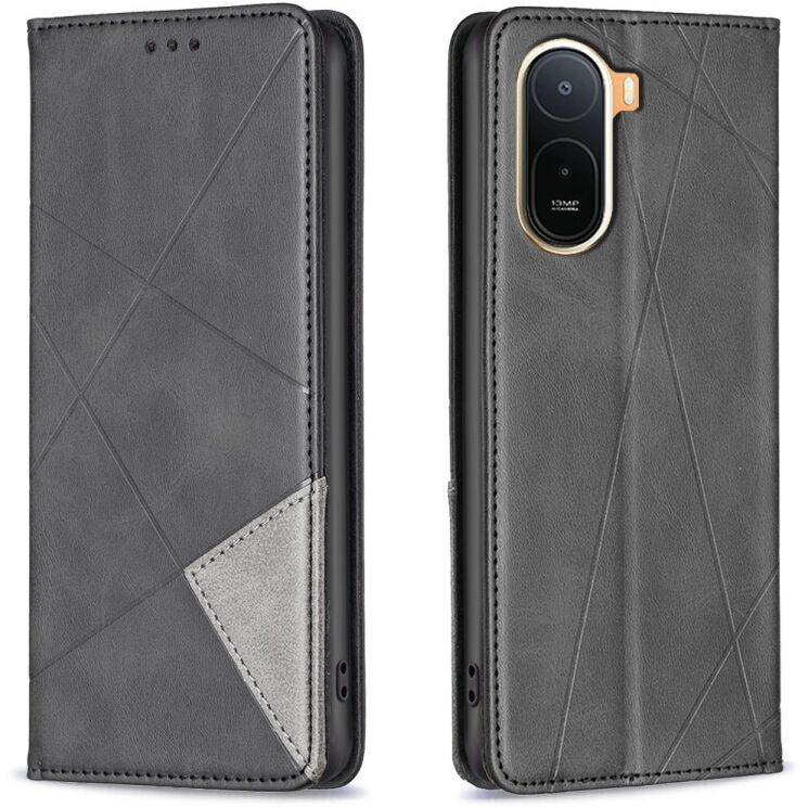 Чехол-книжка с карманами UniCase Geometric Pattern для Xiaomi Redmi A7 Pro - Black: фото 1 из 10