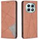 Чехол-книжка с карманами UniCase Geometric Pattern для Xiaomi Redmi Note 15 (4G/5G) / Poco M8 - Brown (404636Z). Фото 1 из 10