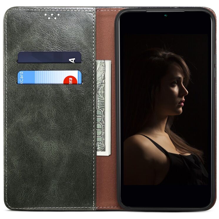 Чохол-книжка з кишеньками UniCase Leather Wallet для OnePlus Nord 5 / Ace 5 Ultra - Green: фото 2 з 8