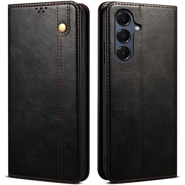Чехол-книжка с карманами UniCase Leather Wallet для Samsung Galaxy A37 (A376) - Black: фото 1 из 8