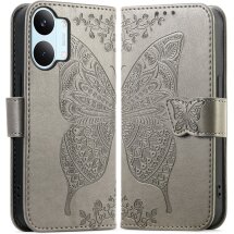 Чехол-книжка с рисунком UniCase Butterfly Pattern для Xiaomi Poco X8 Pro Max - Grey: фото 1 из 10