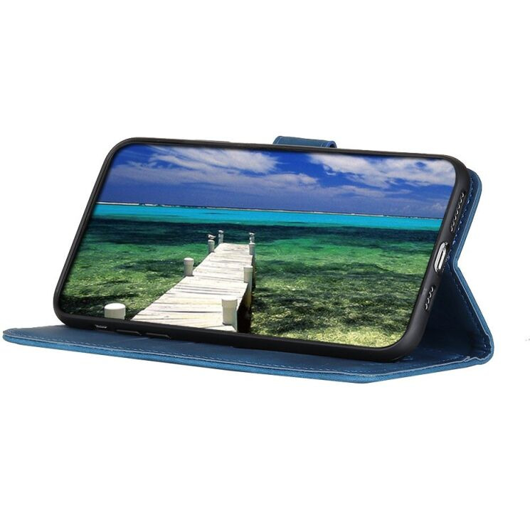 Чехол-книжка с застежкой KHAZNEH Retro Wallet для Xiaomi Redmi Note 15 5G / Poco M8 5G - Blue: фото 2 из 8