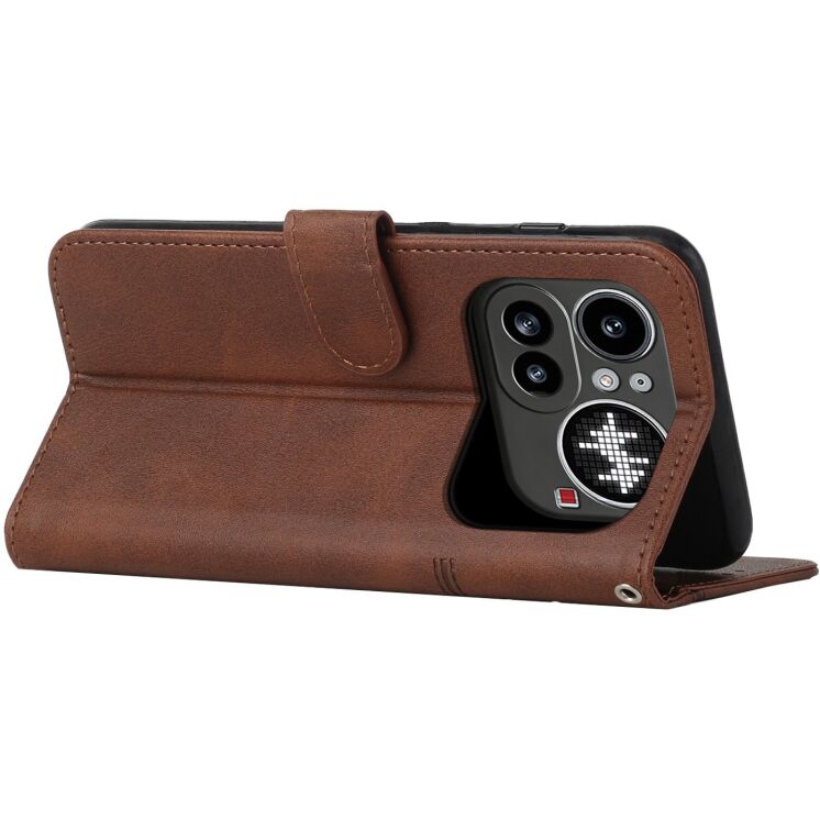 Чехол-книжка с застежкой UniCase Jet Cover для Nothing Phone (4a) Pro - Brown: фото 2 из 11