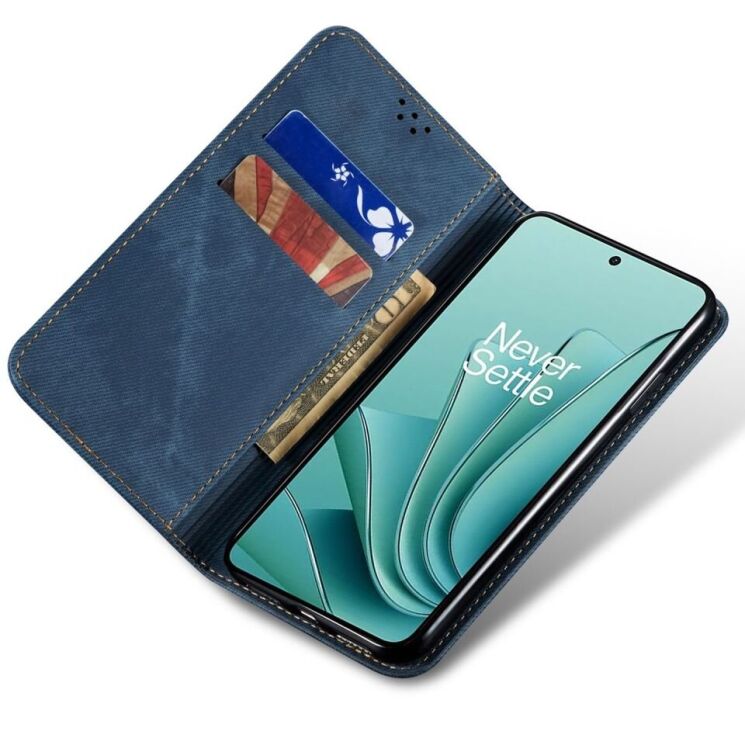 Чехол-книжка UniCase Jeans Wallet для OnePlus Nord CE 4 Lite - Blue: фото 2 из 6