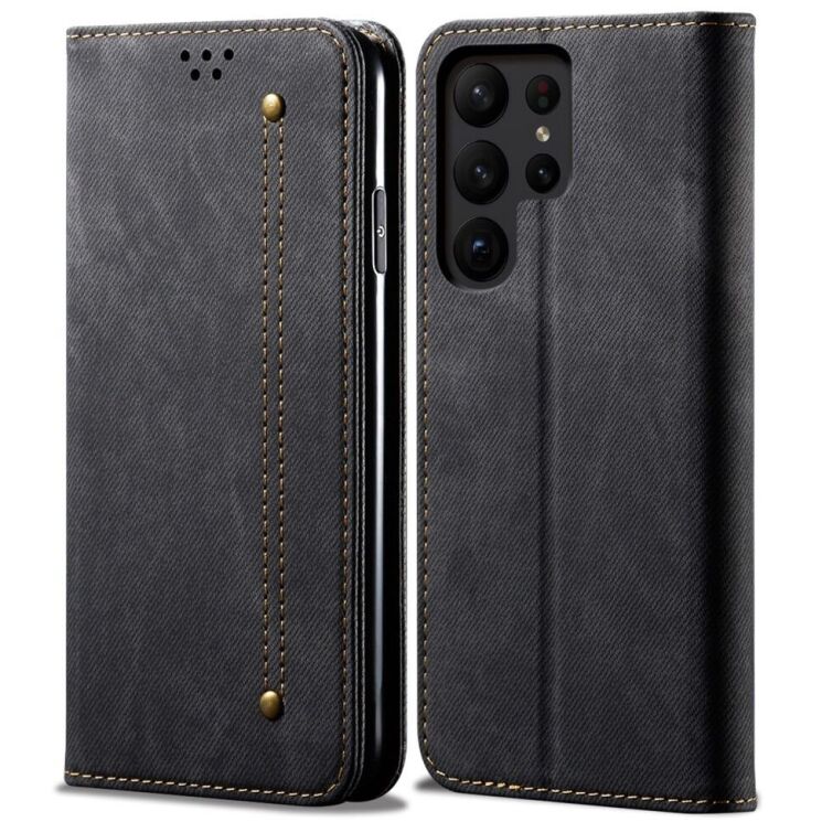 Чехол-книжка UniCase Jeans Wallet для Samsung Galaxy S24 Ultra - Black: фото 1 из 6