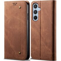 Чехол-книжка UniCase Jeans Wallet для Samsung Galaxy S25 (S931) - Coffee: фото 1 из 6