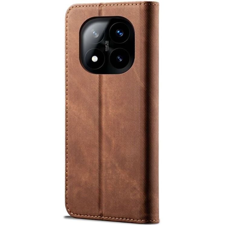 Чохол-книжка UniCase Jeans Wallet для Xiaomi Redmi Note 14 Pro 5G / Poco X7 - Coffee: фото 5 з 6