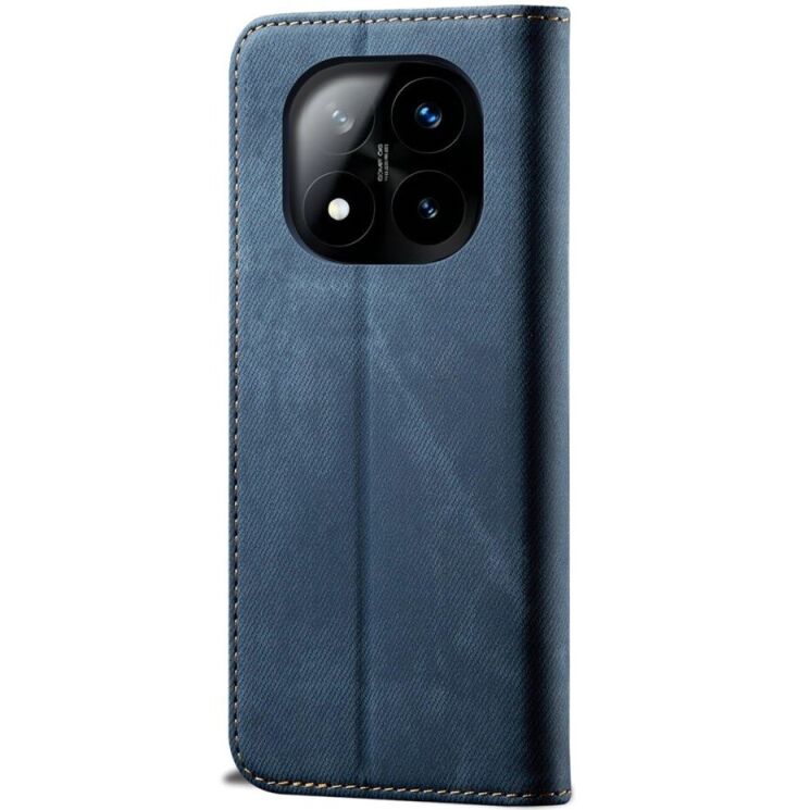 Чехол-книжка UniCase Jeans Wallet для Xiaomi Redmi Note 14 Pro Plus - Blue: фото 3 из 6